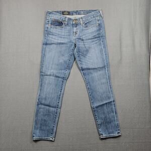 J Crew Womens Jeans 29 Ankle Toothpick Blue Cotton Blend Stretch Preppy Casual